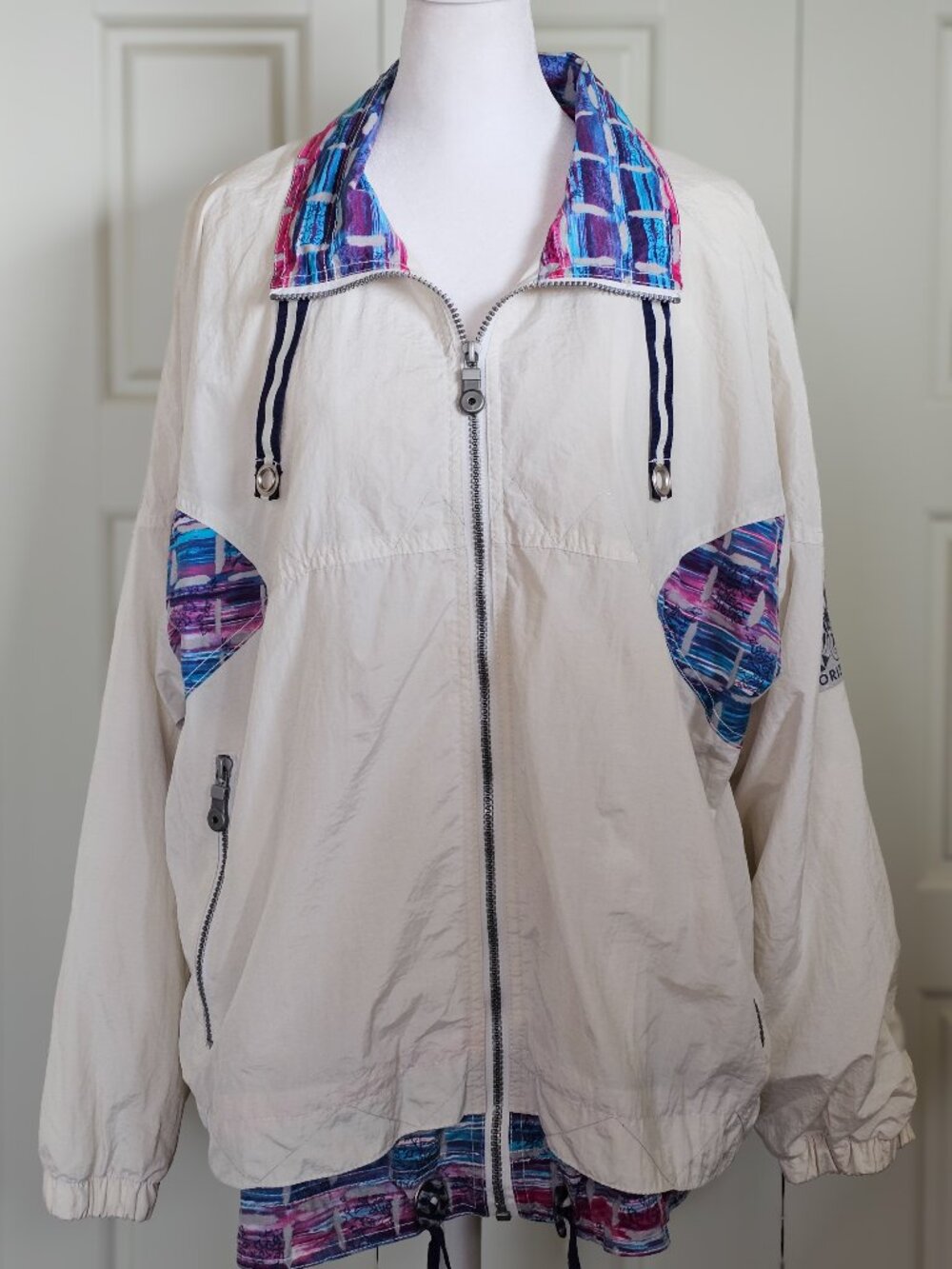 Vintage Horizon Colorblock Windbreaker Embroidered 80s 90s Jacket